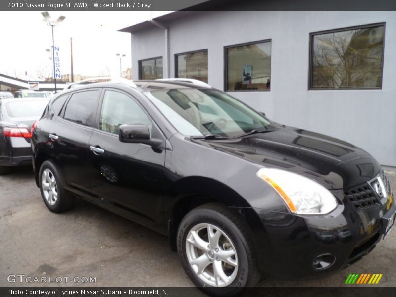 Wicked Black / Gray 2010 Nissan Rogue SL AWD