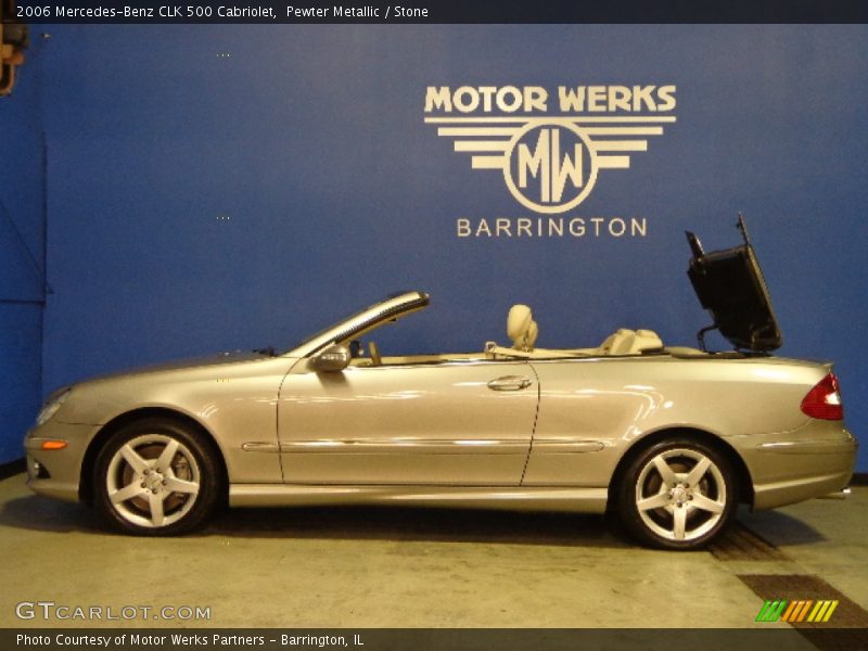 Pewter Metallic / Stone 2006 Mercedes-Benz CLK 500 Cabriolet