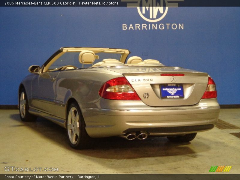 Pewter Metallic / Stone 2006 Mercedes-Benz CLK 500 Cabriolet