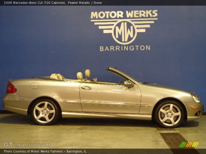 Pewter Metallic / Stone 2006 Mercedes-Benz CLK 500 Cabriolet