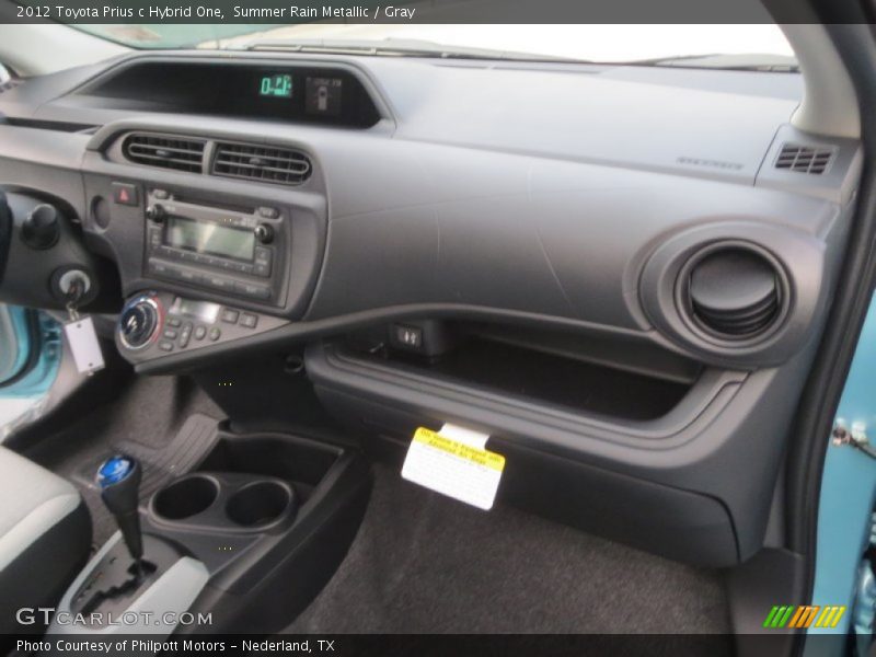 Dashboard of 2012 Prius c Hybrid One