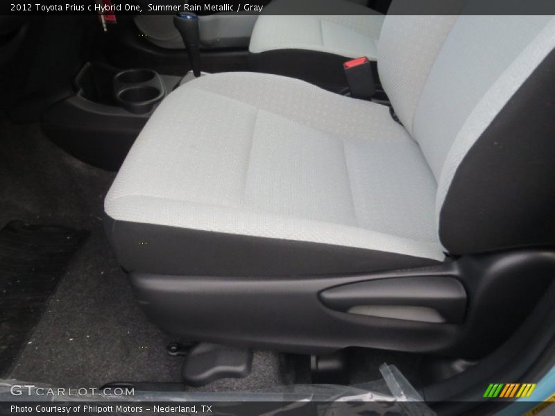 Front Seat of 2012 Prius c Hybrid One