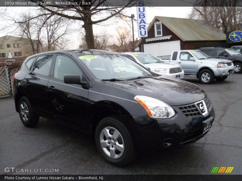 Wicked Black / Black 2009 Nissan Rogue S AWD