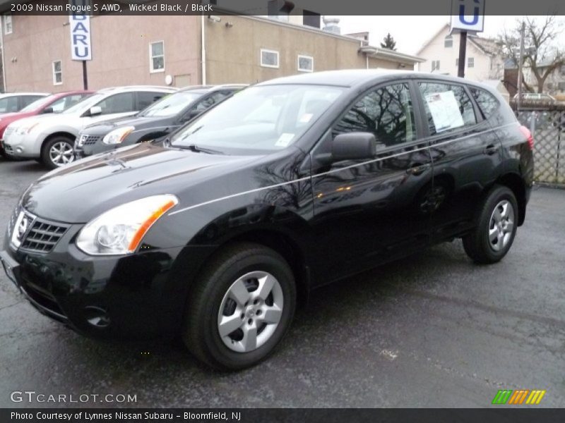 Wicked Black / Black 2009 Nissan Rogue S AWD
