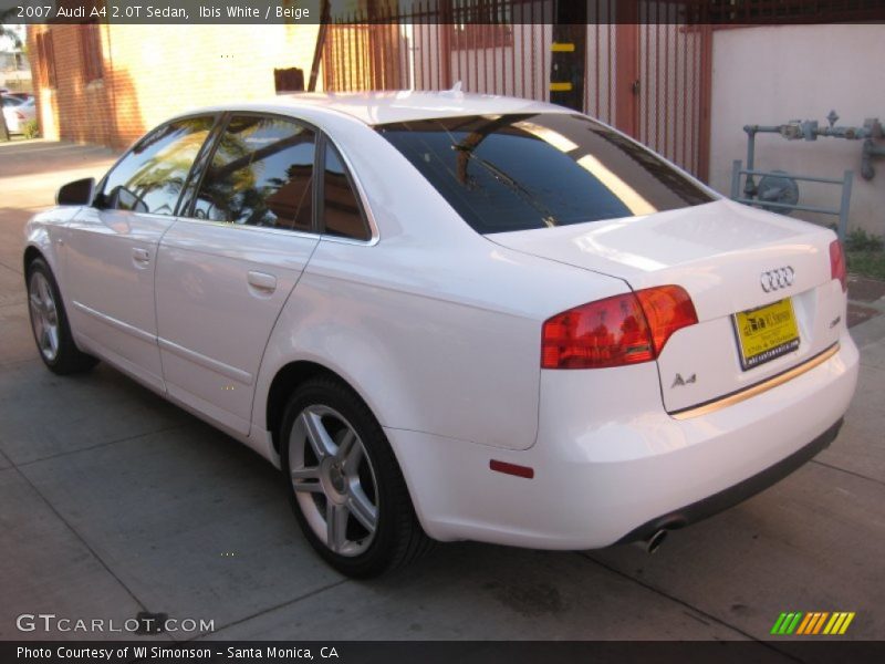 Ibis White / Beige 2007 Audi A4 2.0T Sedan