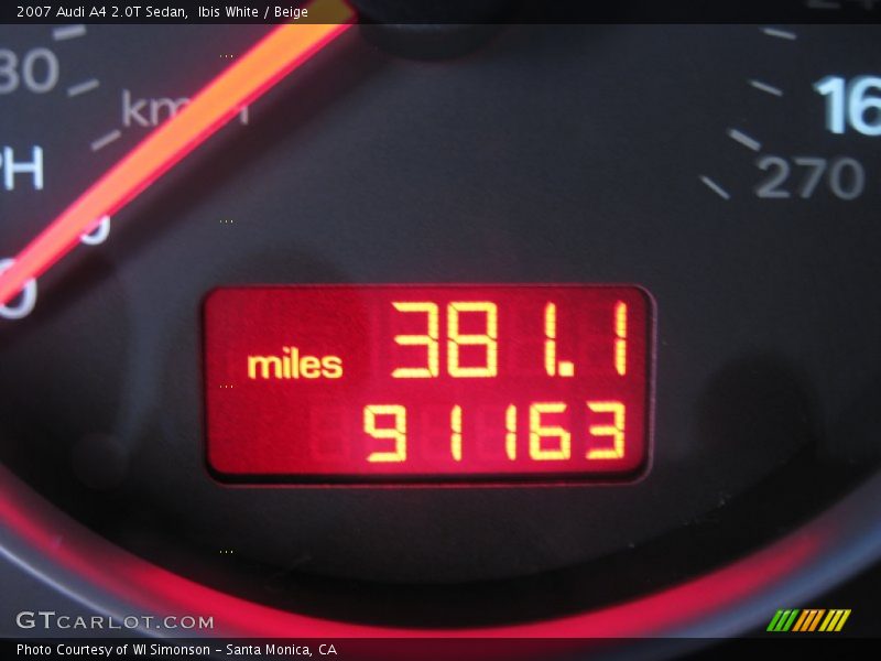 Ibis White / Beige 2007 Audi A4 2.0T Sedan