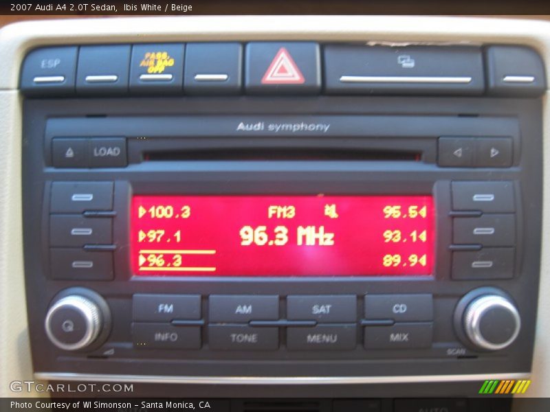 Audio System of 2007 A4 2.0T Sedan
