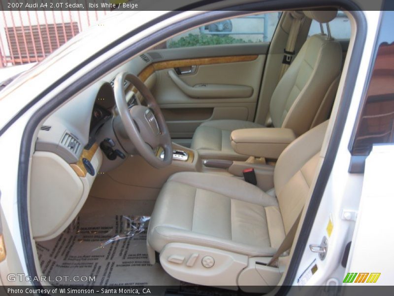  2007 A4 2.0T Sedan Beige Interior