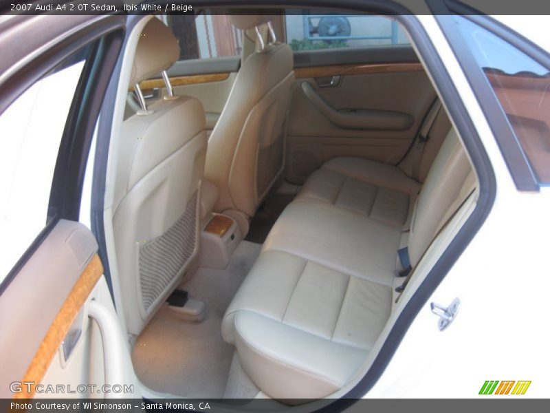 Rear Seat of 2007 A4 2.0T Sedan
