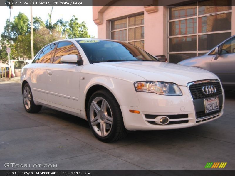 Ibis White / Beige 2007 Audi A4 2.0T Sedan