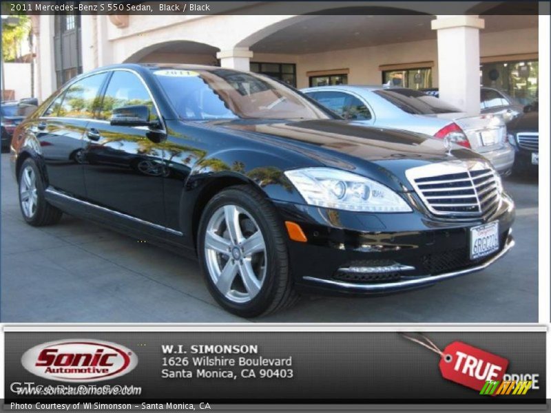 Black / Black 2011 Mercedes-Benz S 550 Sedan