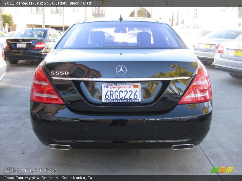 Black / Black 2011 Mercedes-Benz S 550 Sedan