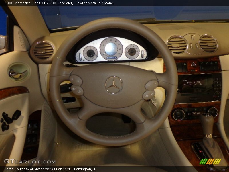 Pewter Metallic / Stone 2006 Mercedes-Benz CLK 500 Cabriolet