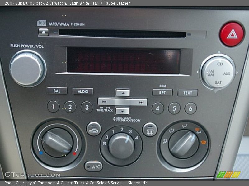 Satin White Pearl / Taupe Leather 2007 Subaru Outback 2.5i Wagon