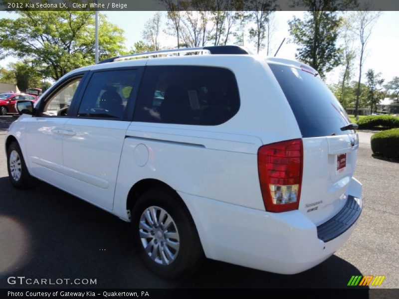 Clear White / Beige 2012 Kia Sedona LX