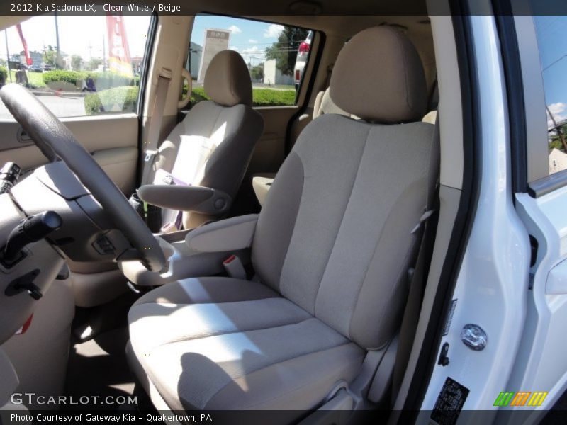 Clear White / Beige 2012 Kia Sedona LX