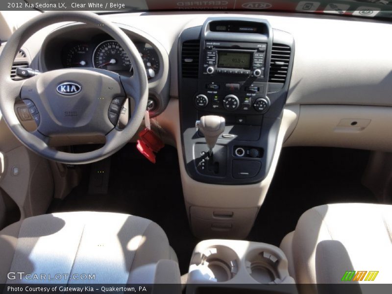 Clear White / Beige 2012 Kia Sedona LX