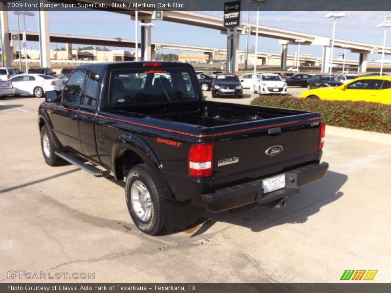 Black / Medium Dark Flint 2009 Ford Ranger Sport SuperCab