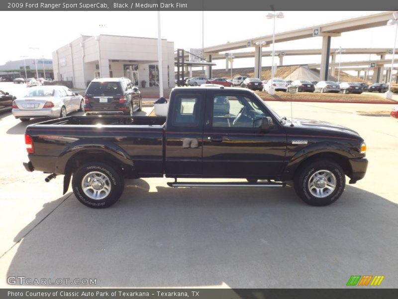 Black / Medium Dark Flint 2009 Ford Ranger Sport SuperCab