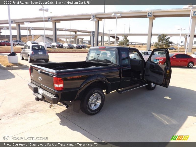 Black / Medium Dark Flint 2009 Ford Ranger Sport SuperCab