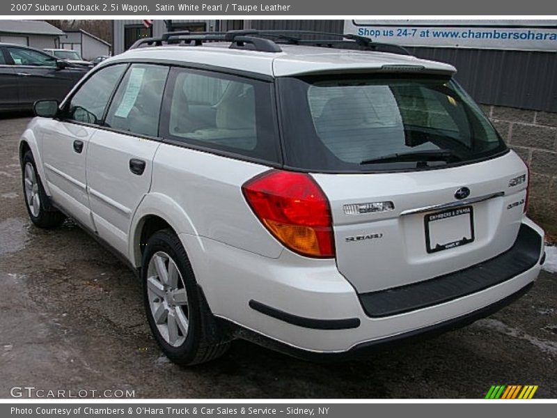 Satin White Pearl / Taupe Leather 2007 Subaru Outback 2.5i Wagon