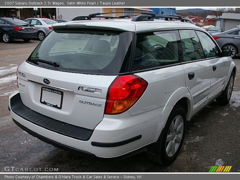 Satin White Pearl / Taupe Leather 2007 Subaru Outback 2.5i Wagon