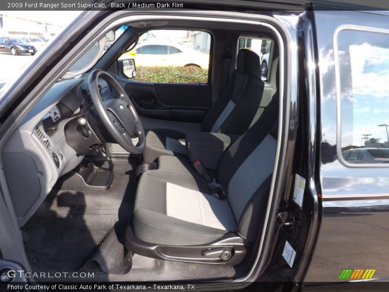 Black / Medium Dark Flint 2009 Ford Ranger Sport SuperCab