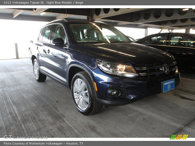 Night Blue Metallic / Beige 2013 Volkswagen Tiguan SE