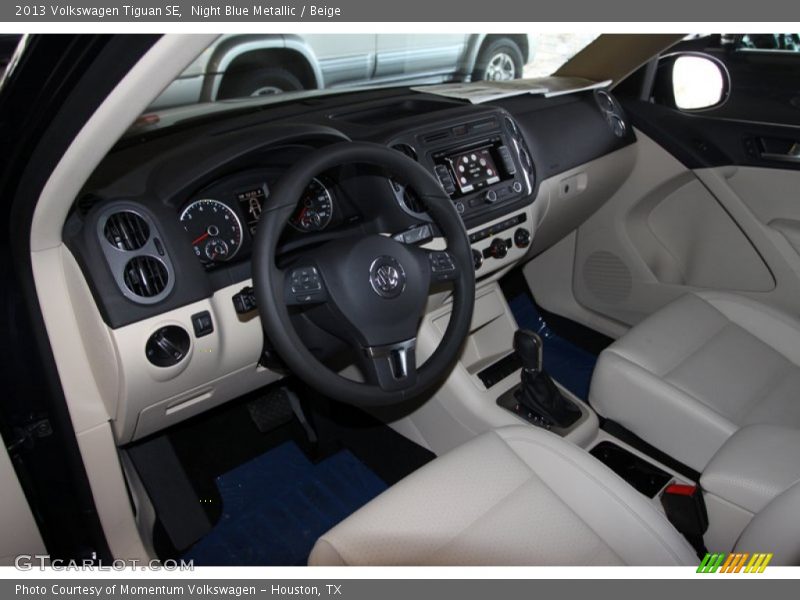 Night Blue Metallic / Beige 2013 Volkswagen Tiguan SE