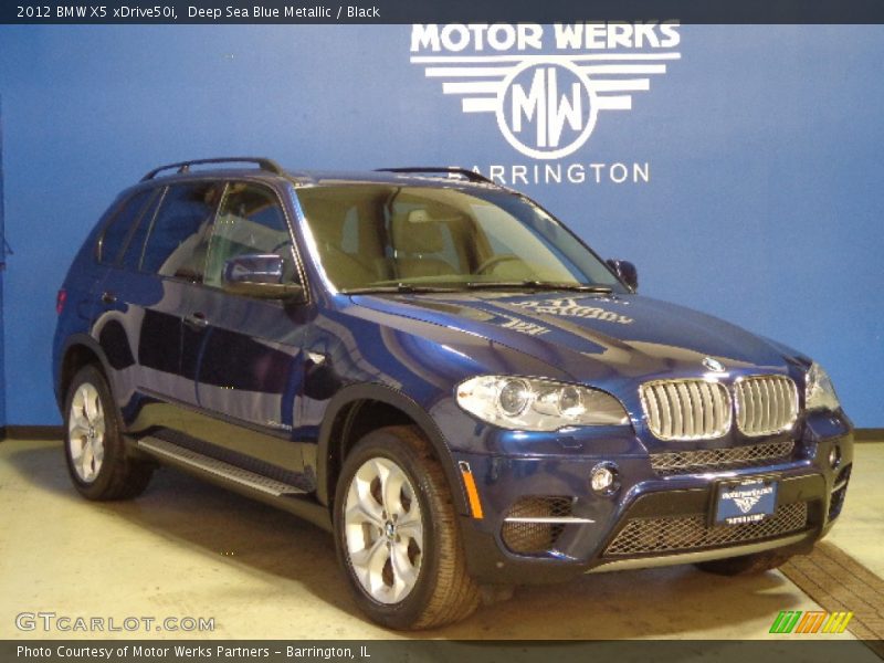 Deep Sea Blue Metallic / Black 2012 BMW X5 xDrive50i