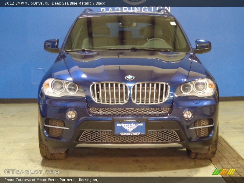 Deep Sea Blue Metallic / Black 2012 BMW X5 xDrive50i