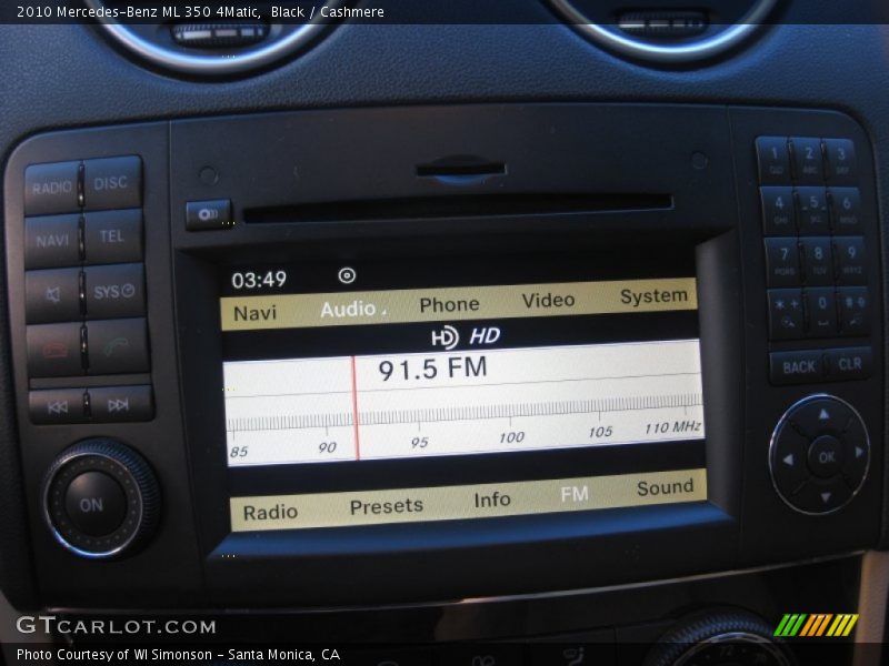 Black / Cashmere 2010 Mercedes-Benz ML 350 4Matic