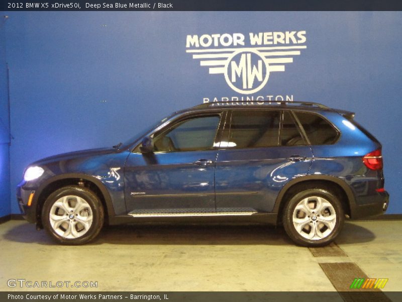 Deep Sea Blue Metallic / Black 2012 BMW X5 xDrive50i