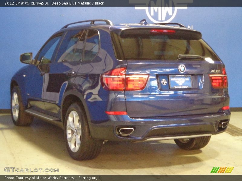 Deep Sea Blue Metallic / Black 2012 BMW X5 xDrive50i