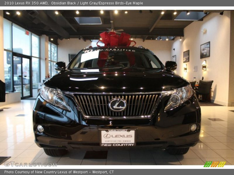 Obsidian Black / Light Gray/Espresso Birds-Eye Maple 2010 Lexus RX 350 AWD
