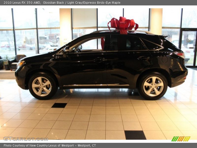 Obsidian Black / Light Gray/Espresso Birds-Eye Maple 2010 Lexus RX 350 AWD
