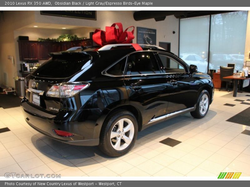 Obsidian Black / Light Gray/Espresso Birds-Eye Maple 2010 Lexus RX 350 AWD