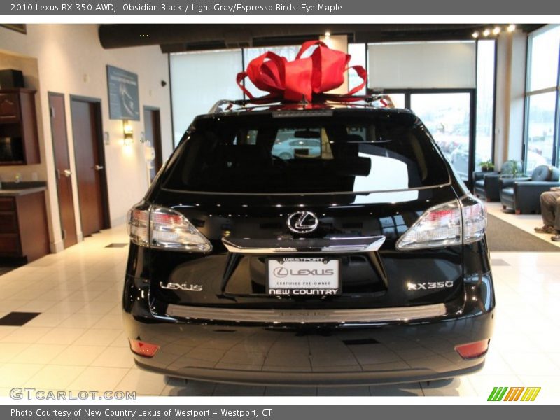 Obsidian Black / Light Gray/Espresso Birds-Eye Maple 2010 Lexus RX 350 AWD