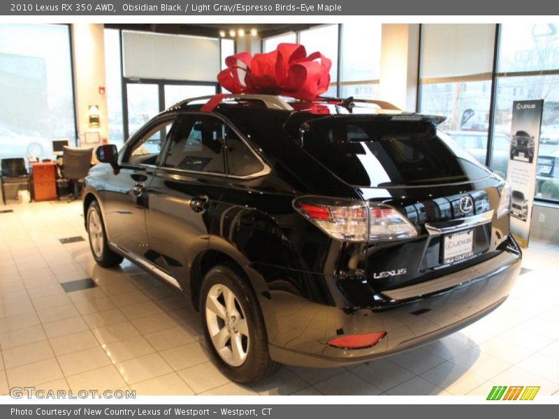 Obsidian Black / Light Gray/Espresso Birds-Eye Maple 2010 Lexus RX 350 AWD