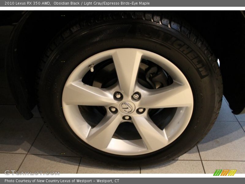 Obsidian Black / Light Gray/Espresso Birds-Eye Maple 2010 Lexus RX 350 AWD