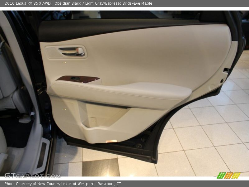 Obsidian Black / Light Gray/Espresso Birds-Eye Maple 2010 Lexus RX 350 AWD