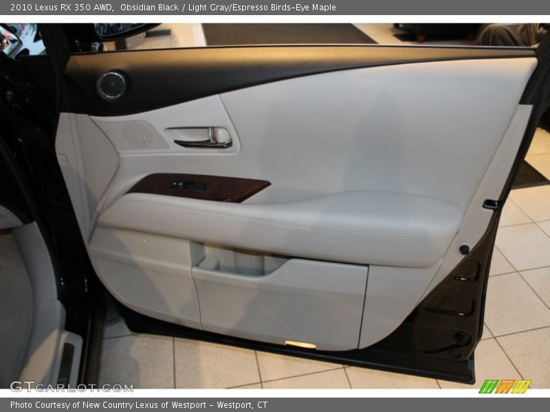 Obsidian Black / Light Gray/Espresso Birds-Eye Maple 2010 Lexus RX 350 AWD