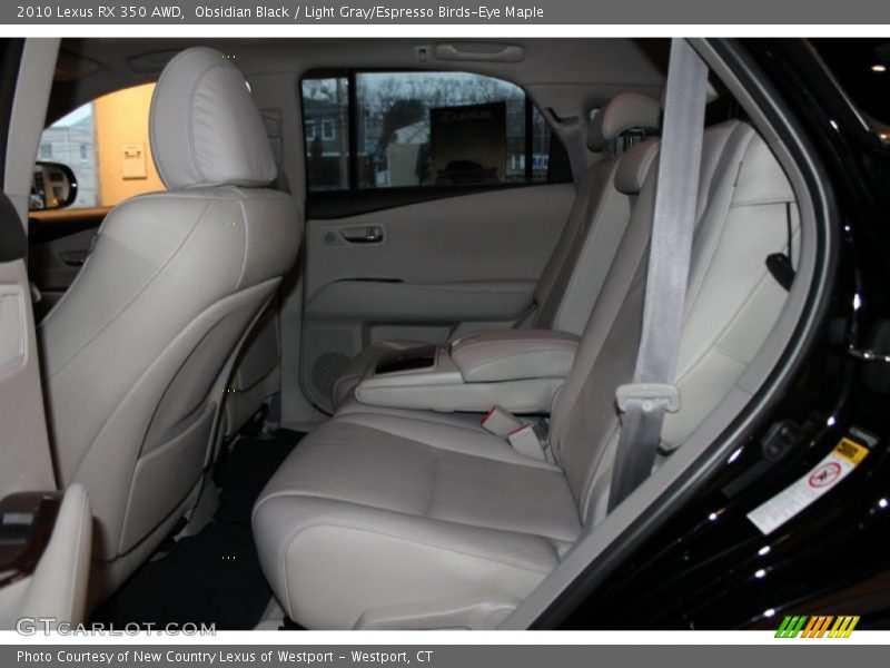 Obsidian Black / Light Gray/Espresso Birds-Eye Maple 2010 Lexus RX 350 AWD