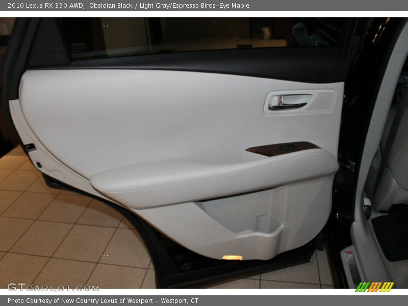Obsidian Black / Light Gray/Espresso Birds-Eye Maple 2010 Lexus RX 350 AWD