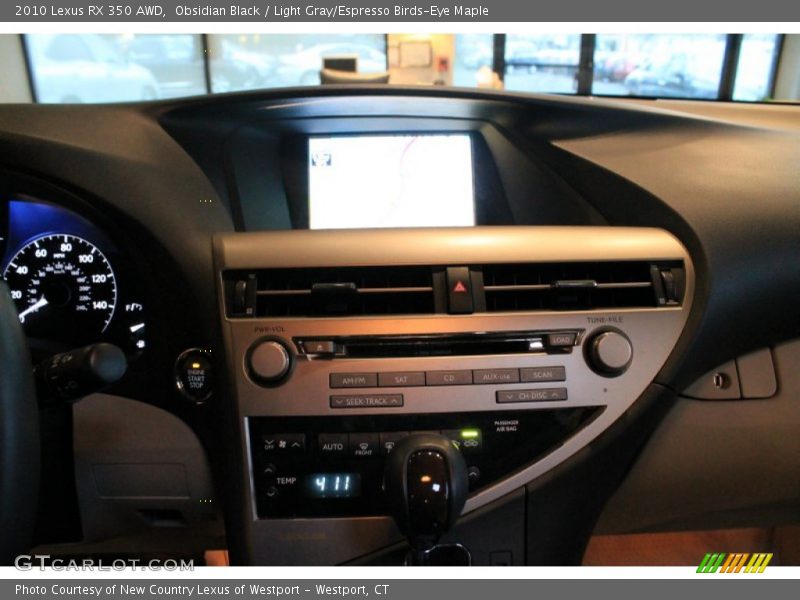 Obsidian Black / Light Gray/Espresso Birds-Eye Maple 2010 Lexus RX 350 AWD