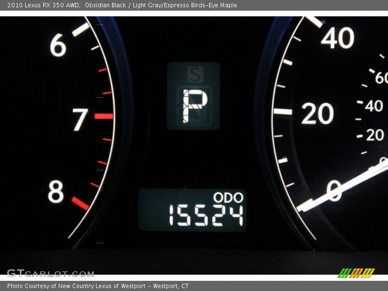 Obsidian Black / Light Gray/Espresso Birds-Eye Maple 2010 Lexus RX 350 AWD