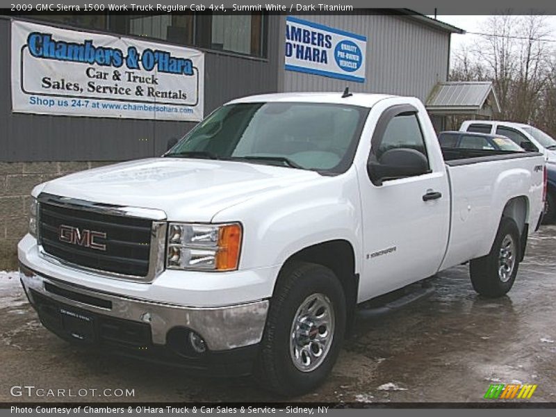 Summit White / Dark Titanium 2009 GMC Sierra 1500 Work Truck Regular Cab 4x4