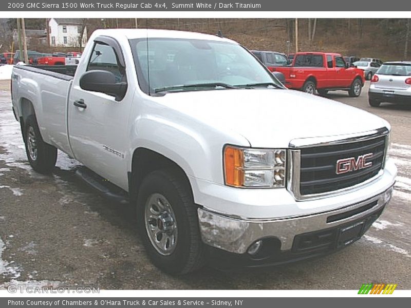 Summit White / Dark Titanium 2009 GMC Sierra 1500 Work Truck Regular Cab 4x4