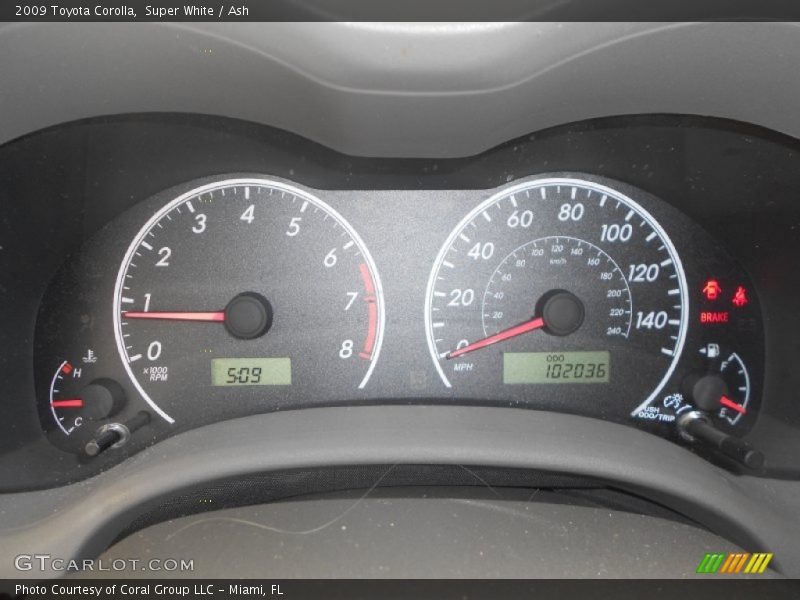 Super White / Ash 2009 Toyota Corolla