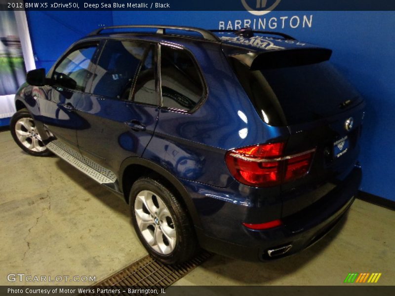 Deep Sea Blue Metallic / Black 2012 BMW X5 xDrive50i